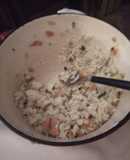 Ensalada de arroz con pollo de verduras 😋😋😋