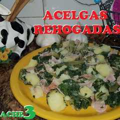 Una foto de Acelgas rehogadas con patatas y jamón York