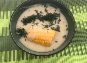 Una foto de Crema de mazorca
