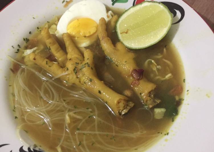 Cara Gampang Membuat Soto ayam ceker Anti Gagal