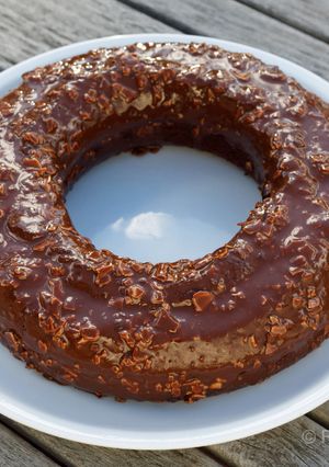 Une photo de Gâteau chocolat / framboise et glaçage rocher