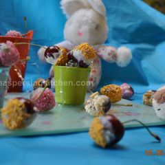 A picture of White Chocolate dipped Cherries.