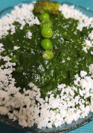 A picture of Palak Paneer Methi Matar Saag --- Protein Rich Subji With Seasonal Greens.