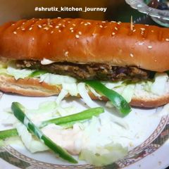 A picture of Homemade sub sandwich.