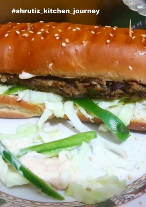 A picture of Homemade sub sandwich.