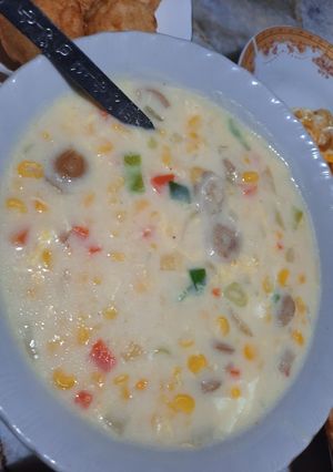 Foto resep Krim soup with milk