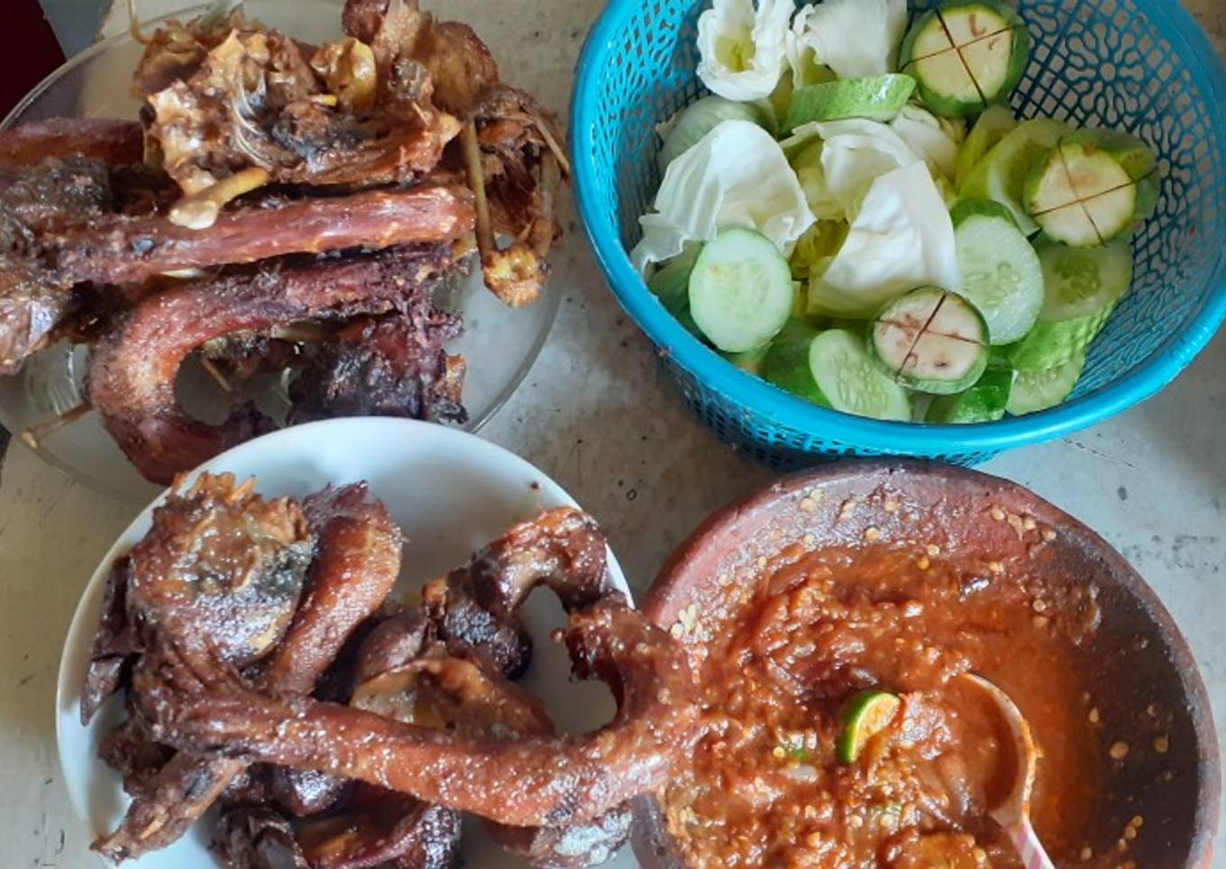 Bebek bacem goreng