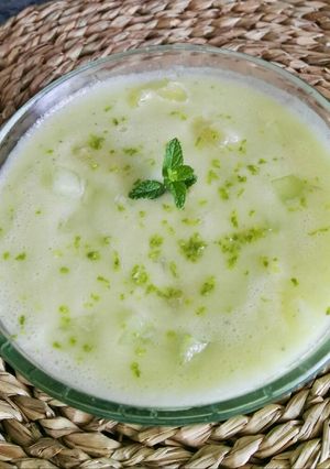 A picture of Chilled Melon and Pineapple Soup.