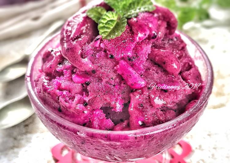 Cara Gampang Membuat Banana - dragon fruit ice cream 🍦🍦, Menggugah Selera