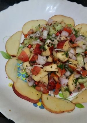 A picture of Apple  Chatpata  mix veg  salad.