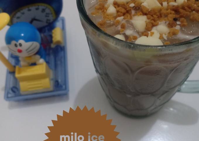 Resep Takjil Sehat Milo ice dino