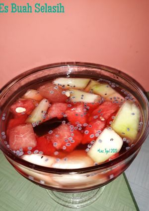Foto resep Es buah selasih