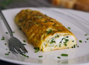 Foto principal de Tortilla de queso Feta y cebollino