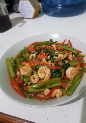 Foto resep Kangkung cah udang