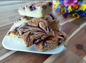 Une photo de ※ Gâteau marbré au cassis ※