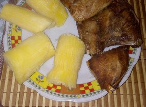 Una foto de Pescado jurel con yuca