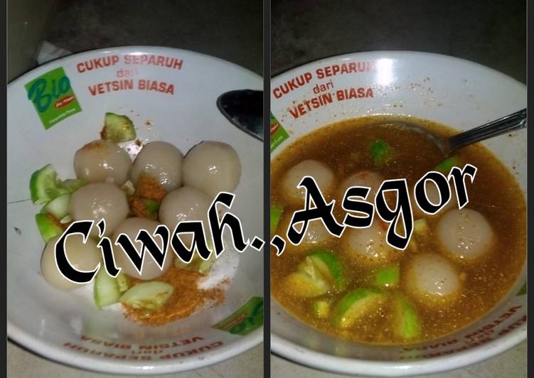 Resep Ciwah Asgor (Aci di kuah_Asli Bogor) / Baso aci (Baci) Anti Gagal