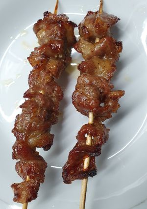 Hình của món Thịt nướng xiên bằng nồi chiên không dầu.