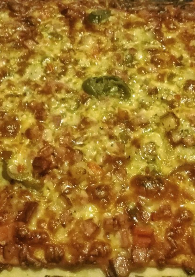 Una foto de Pizza barbacoa