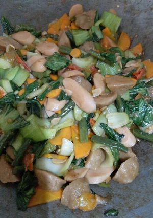 Foto resep Tumis bakso sosis sayur
