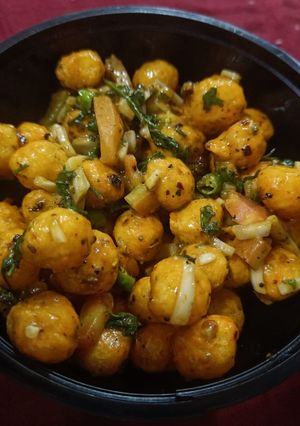 A picture of Cheese balls chaat.