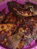 Ikan Mujahir dan sayap Ayam (dibakar teplon) simple
