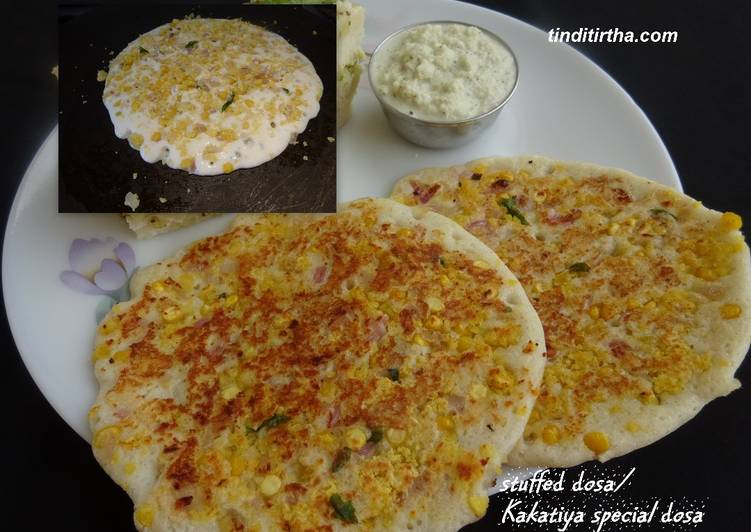 Recipe of Quick Dal stuffed dosa