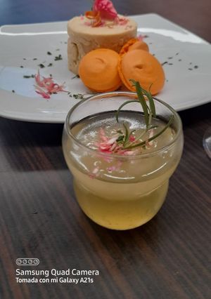 Una foto de Sorbet de vino blanco