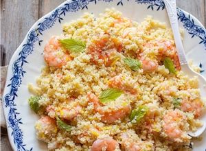 Foto di Cous cous con gamberetti,limone e menta