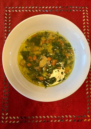 Φωτογραφία της συνταγής 👩‍🍳 Χορτόσουπα στην χύτρα με ό,τι είχα στο σπίτι 🏠