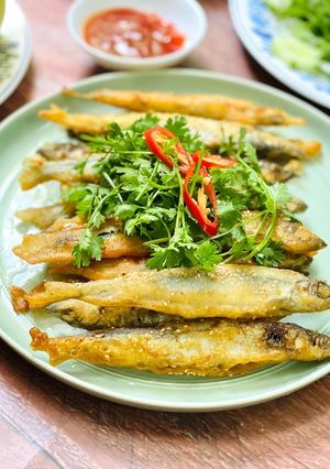 Hình của món Cá Trứng Tẩm Mè Chiên Giòn.