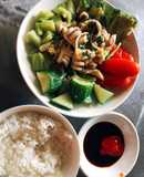 Mực xào cà- eat clean