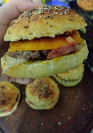 Una foto de Pan de papa para hamburguesa