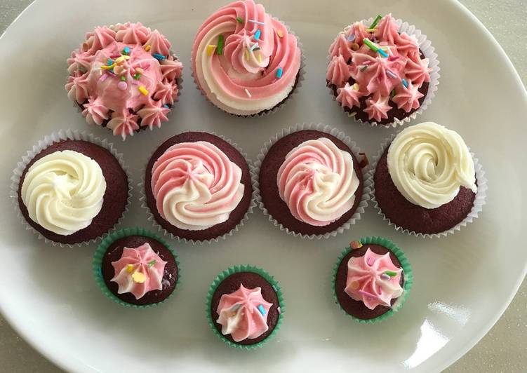 Beetroot red velvet cup cakes