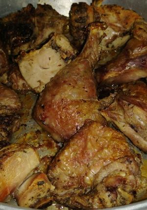 A picture of Oven baked herbal chicken.