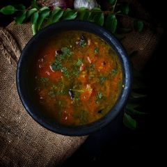A picture of Tomato Rasam.
