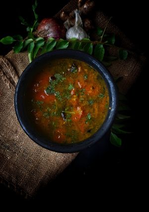 A picture of Tomato Rasam.