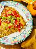 Stingray wings in sesame seeds in the oven