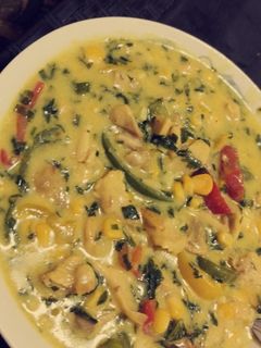 صورة لوصفة دجاج مع الفطر والكريمة 👌