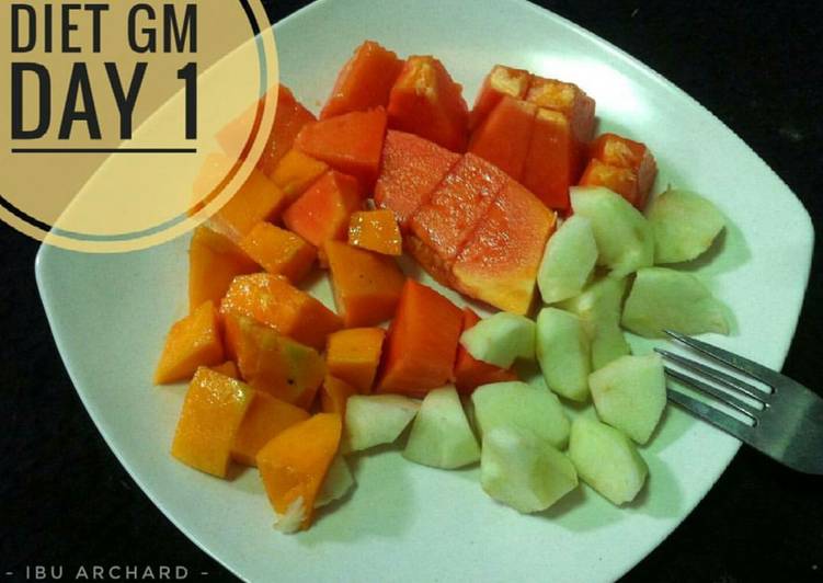 Langkah mengolah Diet GM day 1 (Buah), Lezat