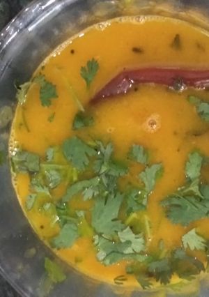 A picture of ખાટી મીઠી તુવેર ની દાળ(tuver Dall).