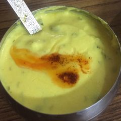 Methi mutter ke kadhi A picture of Methi mutter ke kadhi.