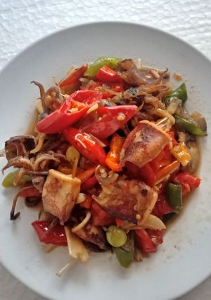Foto resep Cumi Asin Pedas