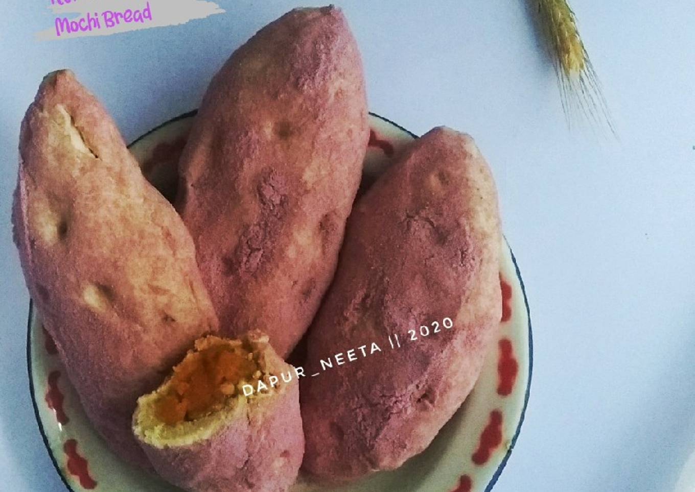 Korean Sweet Potato Mochi bread