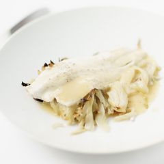 A picture of Sea Bass on Fennel.