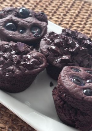 Una foto de Muffins chocolatosa fit en freidora de aire