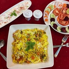 A picture of Vegetable biryani.