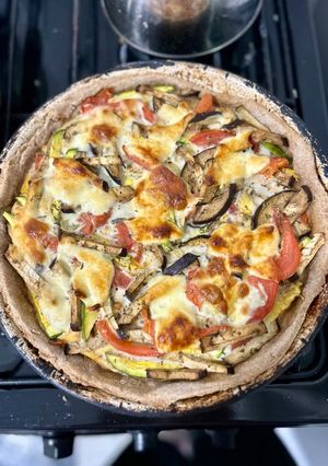 Una foto de Tarta integral de vegetales