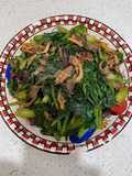 Stir-Fried Chinese Broccoli with Mushrooms (Vegan)