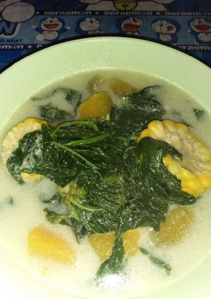 Foto resep Sayur Bobor bayam labu dan jagung manis